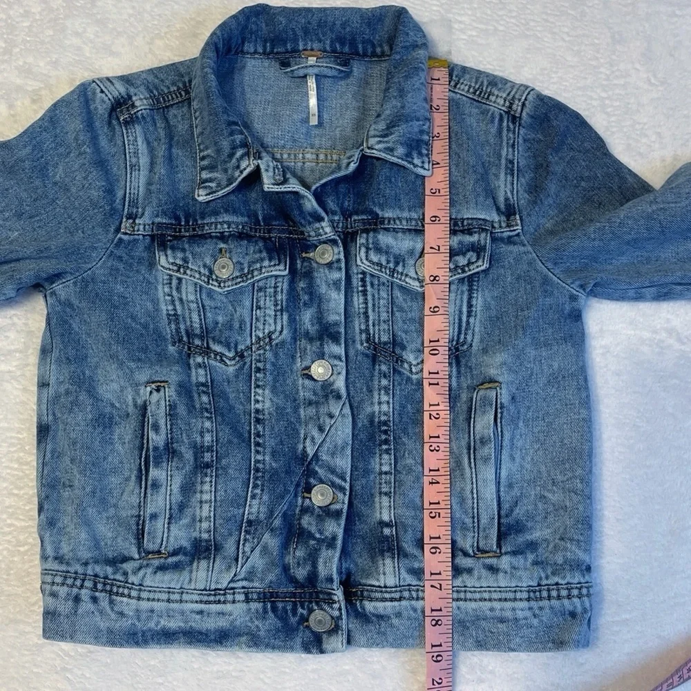 Free People Rumors‎ Denim Jacket All Season Casual Everyday Cropped Women's XS